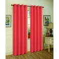 thumbnail image 1 of J&V Textiles Faux Silk Window Curtain Set with Two Curtain Panels and Hanging Grommets, 84" Long (Orange), 1 of 1
