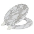 thumbnail image 1 of J&V Textiles Round Toilet Seat With Easy Clean & Change Hinge (Gray), 1 of 5