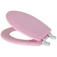 thumbnail image 1 of J&V Textiles Round Wooden Toilet Seat With Beveled Edge Pink, 1 of 5
