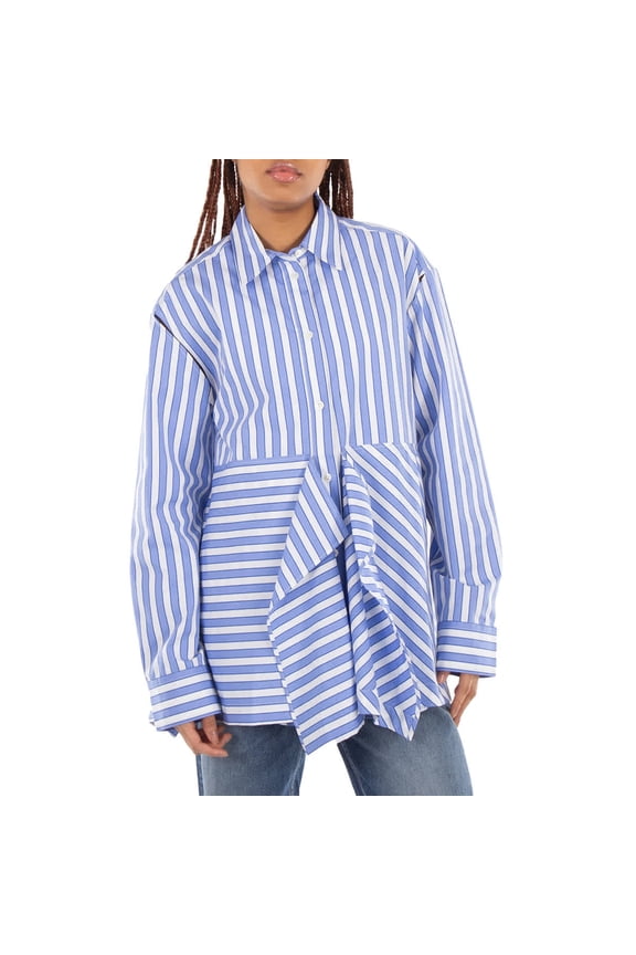 J. W. Anderson Female Blue Flared Shirt Blue Sizes UK 4-48