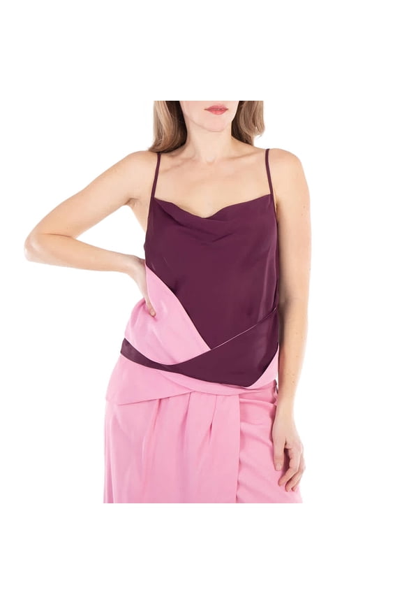 J. W. Anderson Female Twisted Design Top With Adjustable Straps And Harmonious Plum-Pink Hues Purple Sizes UK 4-48