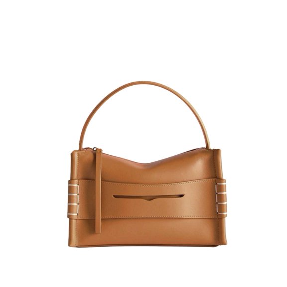 J. W. Anderson Women's Leather Loafer Bag With Logo Brown
