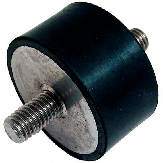 J.W. Winco B1121317 Vibration Isolation Mounts Cylindrical Type, 1 in., 168 Max Load - Black