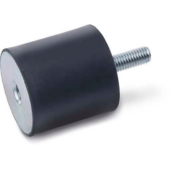 Vibration Mount 1 Tapped Hole 1 Threaded Stud .31"" Dia 8mm H M3 x .6 Thread