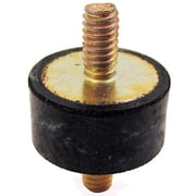 J.W. Winco B831426 Vibration Mount, 2 Threaded Studs, 1 in. Dia., 1 in., 0.31-18 Thread - Black