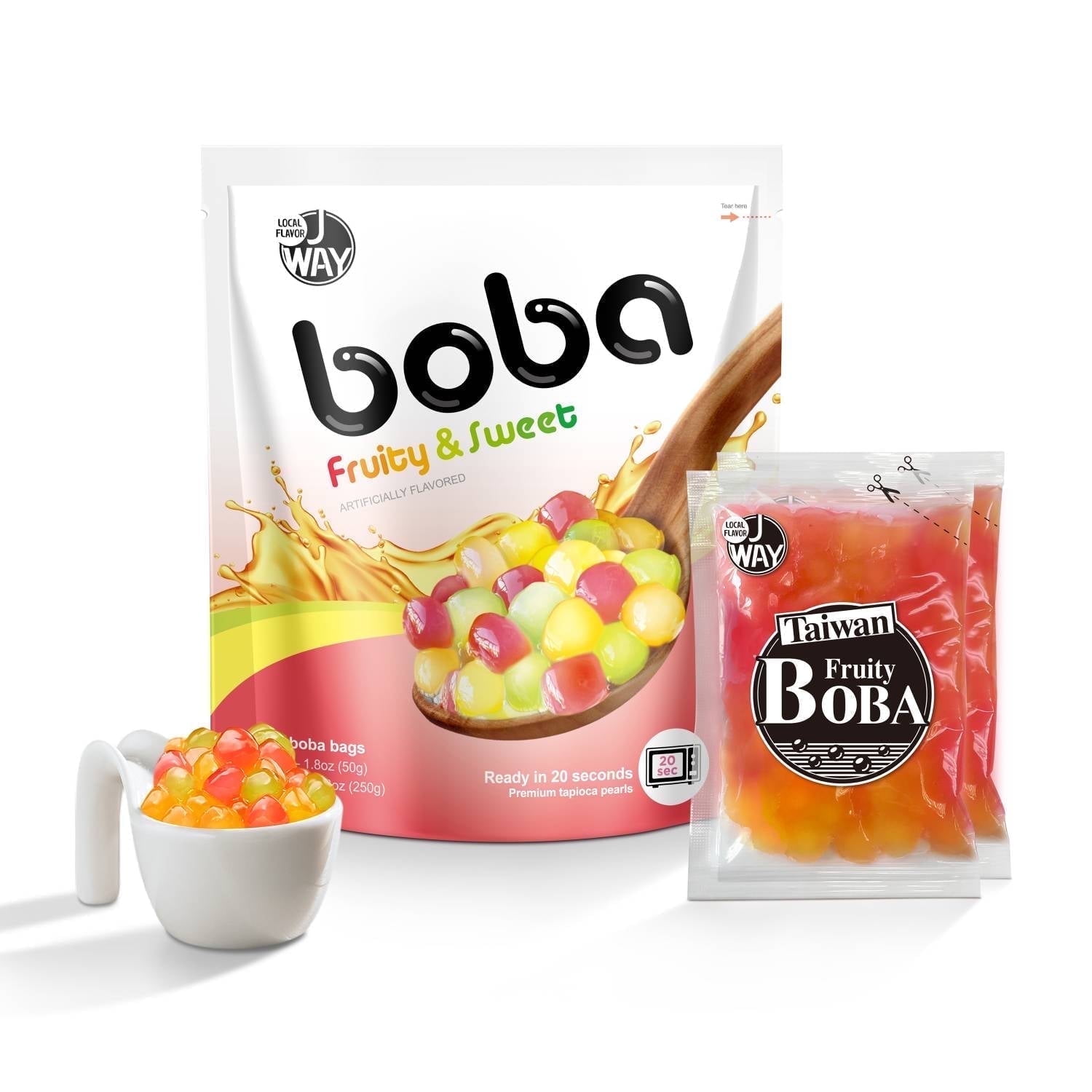 Walmart Black Friday Deals 2025 - J WAY Tropical Fruit Instant Tapioca Boba Pearls, Ready in 20 Sec, 5 Microwaveable Servings