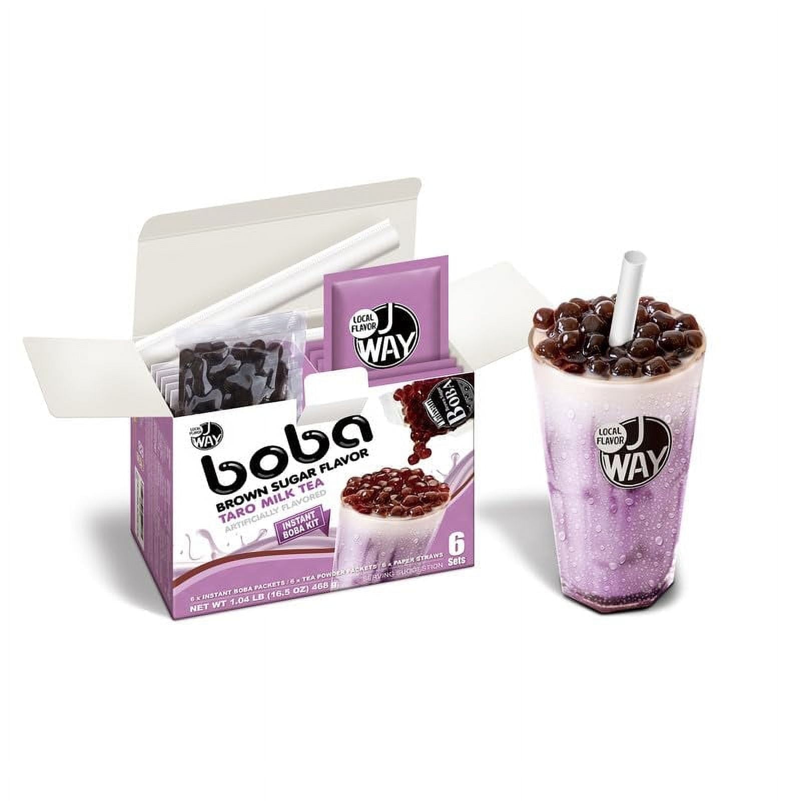 Walmart Black Friday Deals 2025 - J WAY Instant Boba Bubble Pearl Kit - Classic Taro Milk Tea with Brown Sugar Boba, 6 Servings