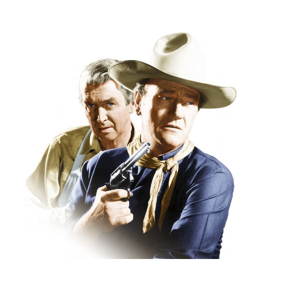 J. Wayne And James Stewart In The Man Who Shot Liberty Valance Classic John Ford Western Artwork 24X36 Classic Hollywood Poster