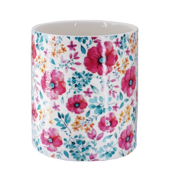 J.west Ceramic Extra Large Flowers Pattern Kitchen Utensil Organizer