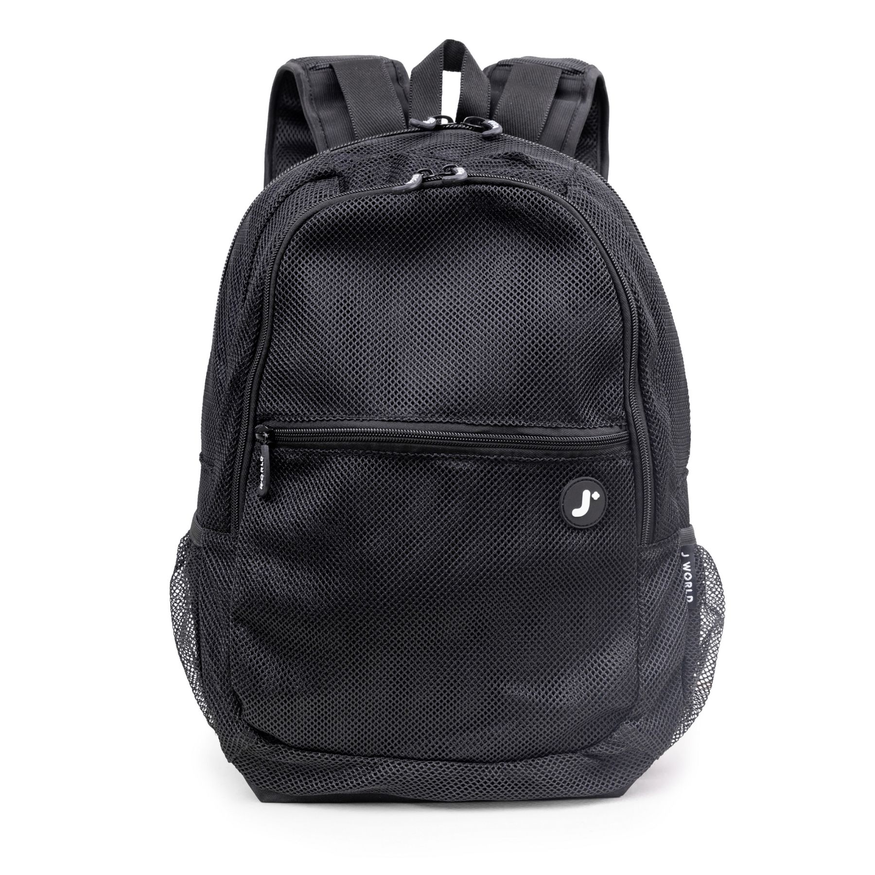 J World 18" Mesh Backpack for School and Travel, Black - image 1 of 7