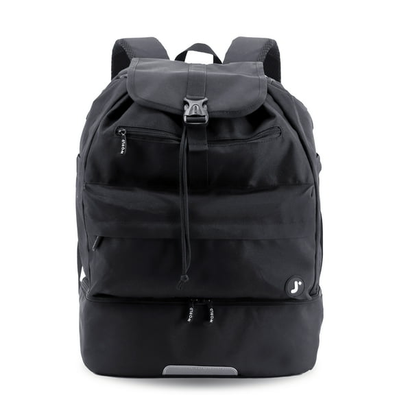 J World ACE Racket Sports Backpack with Racket Protection & Multiple Storage Compartments, Black