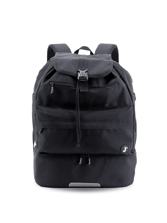 J World ACE Racket Sports Backpack with Racket Protection & Multiple Storage Compartments, Black