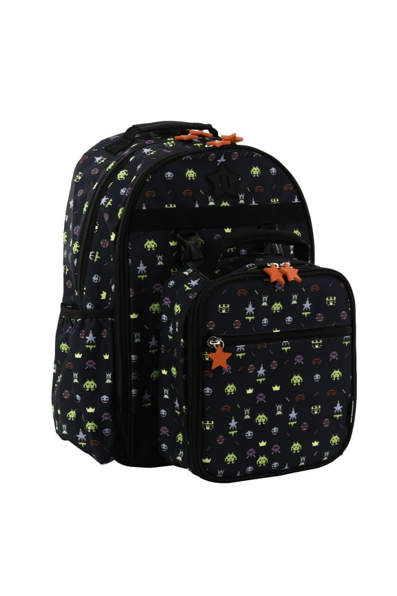 J World Boys And Girls Duet 16" Backpack With Detachable Lunch Box For School, Game