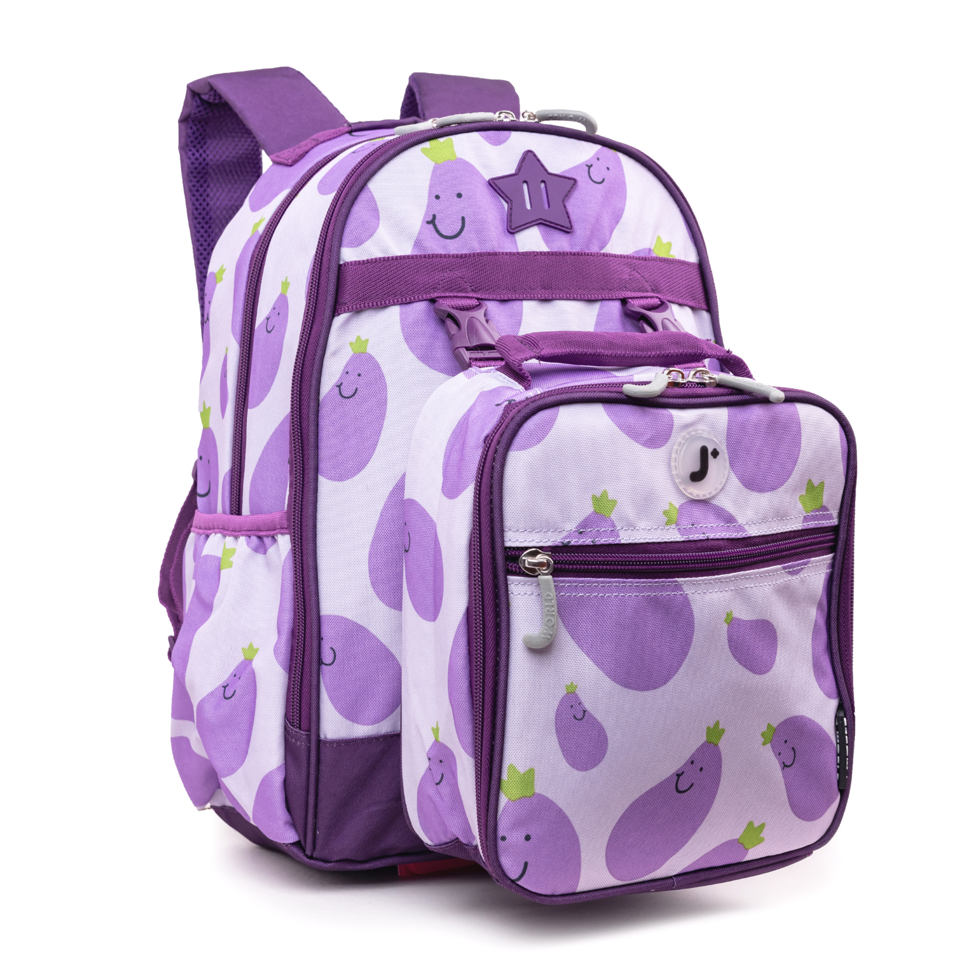 J World Boys And Girls Duet 16" Backpack With Detachable Lunch Box For