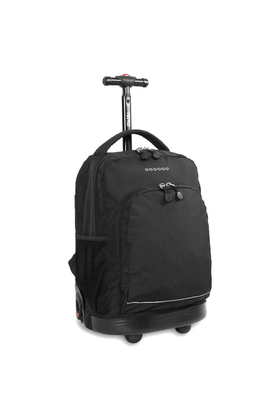 J World Boys And Girls Sunny 17" Kids Rolling Backpack, Black