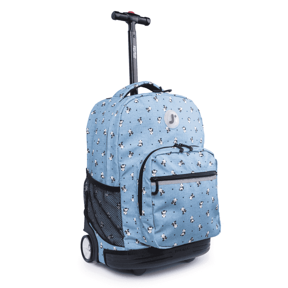 J World Boys And Girls Sunrise 18" Rolling Backpack For School And Travel, Panda