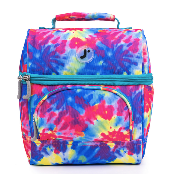 J World Boys and Girls Corey Insulated Kids Lunch Bag for School, Tie Dye