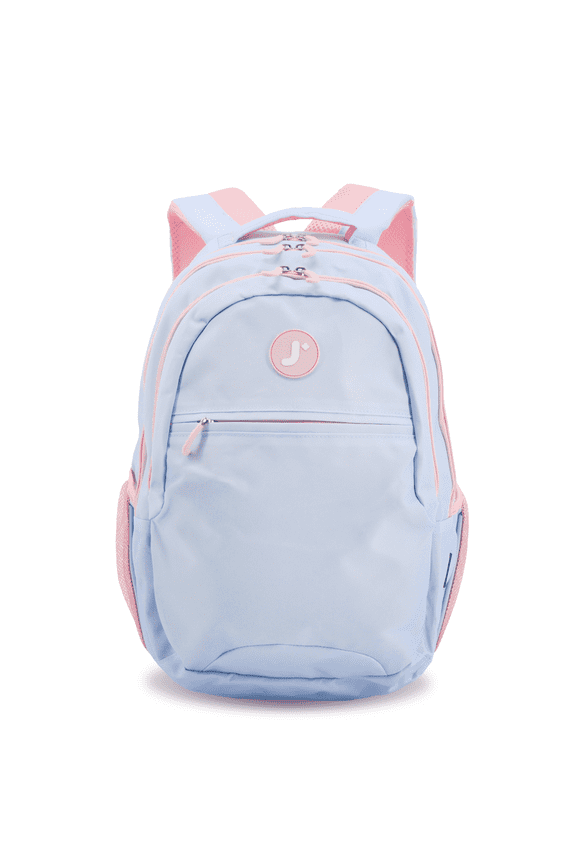 J World Boys and Girls Cornelia 18" Multi Compartment Laptop Backpack for School and Travel, Baby Blue