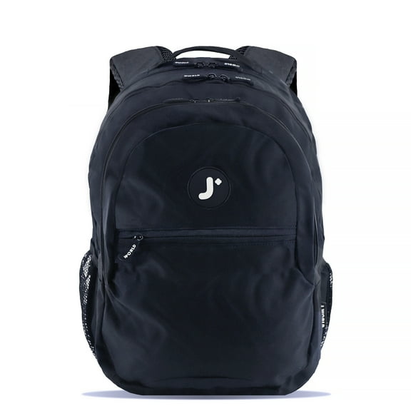 J World Boys and Girls Cornelia 18" Multi Compartment Laptop Backpack for School and Travel, Black
