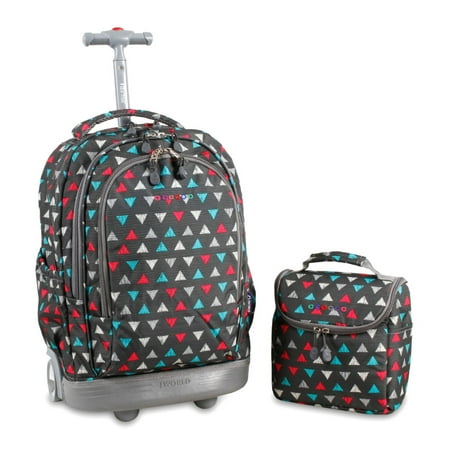 J World New York J World Girls Setbeamer 18" Rolling With Lunch Bag, Sprinkle
