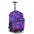 thumbnail image 1 of J World Boys and Girls Sunrise 18" Rolling Backpack For School and Travel, Heart Spray, 1 of 7