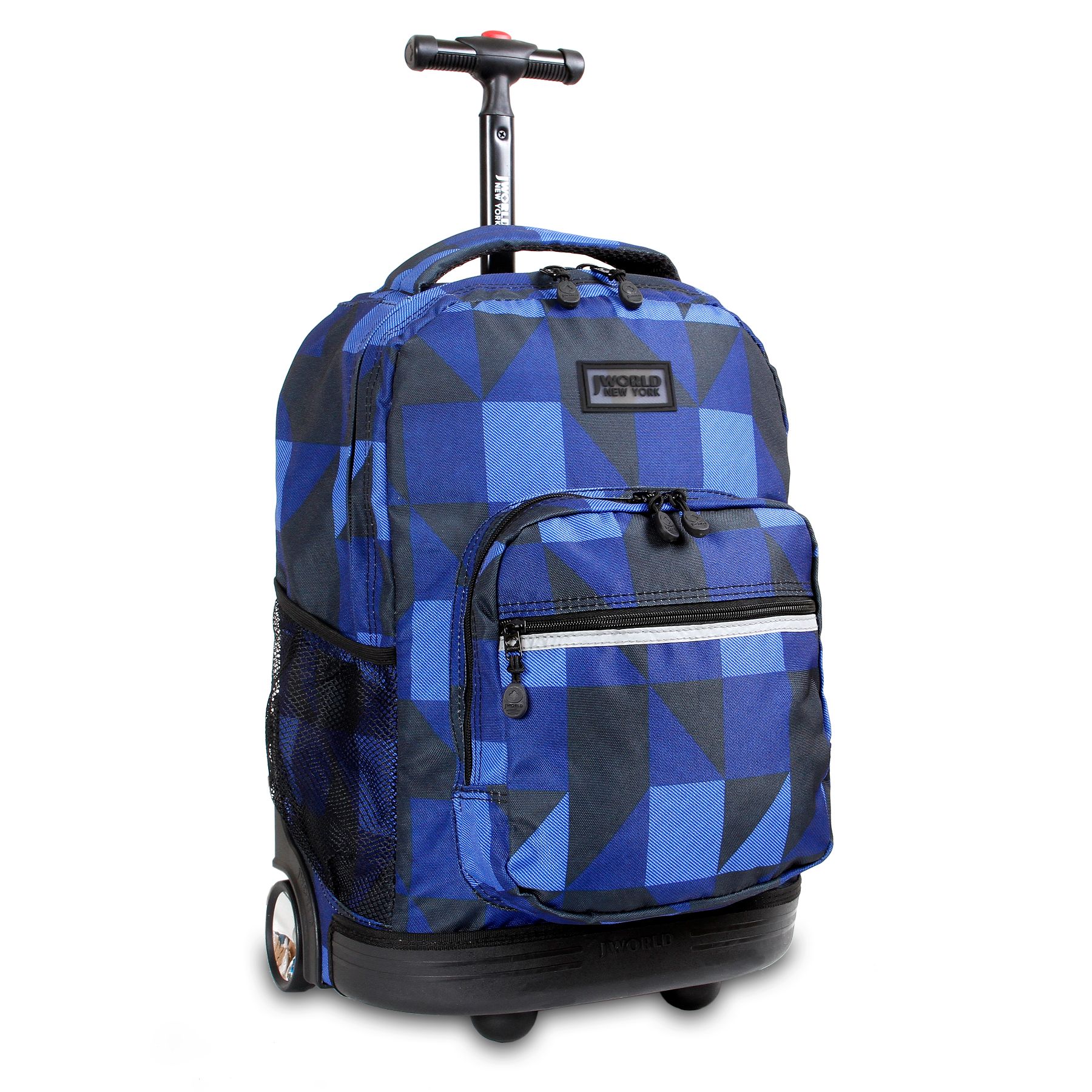 J World Boys and Girls Sunrise 18" Rolling Backpack for School and Travel, Block Navy - image 1 of 6