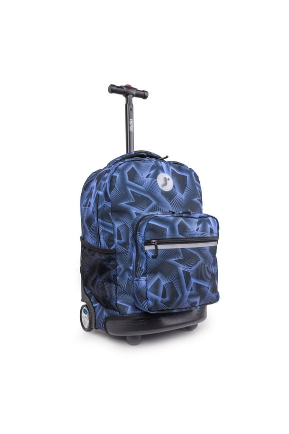 J World Boys And Girls Sunrise 18" Rolling Backpack For School And Travel, Disco