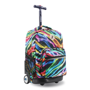 J World Boys and Girls Sunrise 18 Rolling Backpack for School and Travel, Quantum