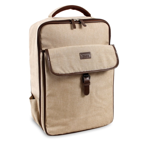 J World Class 18" Backpack with Laptop sleeve for School and Office, Sand