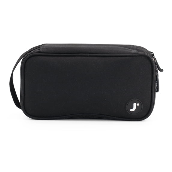 J World Doodle Pencil Case with Organizational Pockets and Handle Strap, Black
