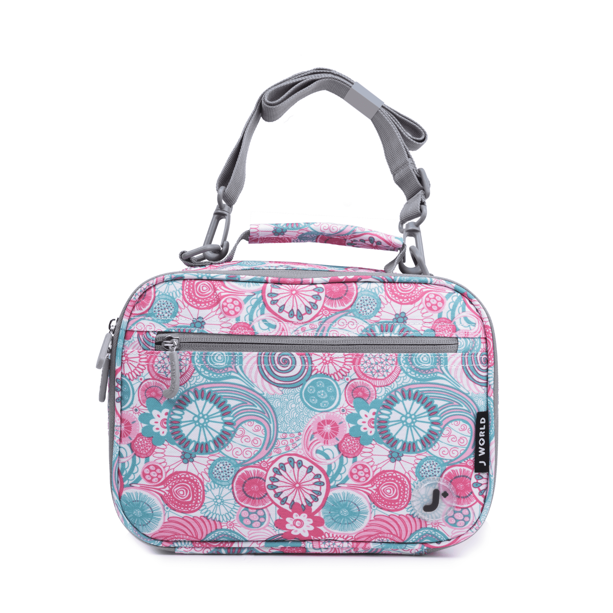 J World Girls Cody Insulated Kids Lunch Bag with Shoulder Strap, Blue Raspberry