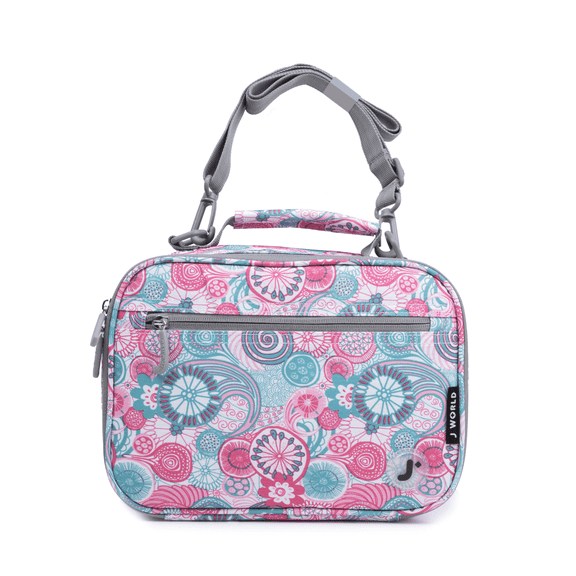 J World Girls Cody Insulated Kids Lunch Bag with Shoulder Strap, Blue Raspberry