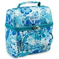 thumbnail image 1 of J World Girls Corey Insulated Kids Lunch Bag for School, Blue Vine, 1 of 7
