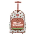 thumbnail image 1 of J World Girls Sparkle 15" Kids Rolling Backpack for School and Travel, Watermelon, 1 of 7