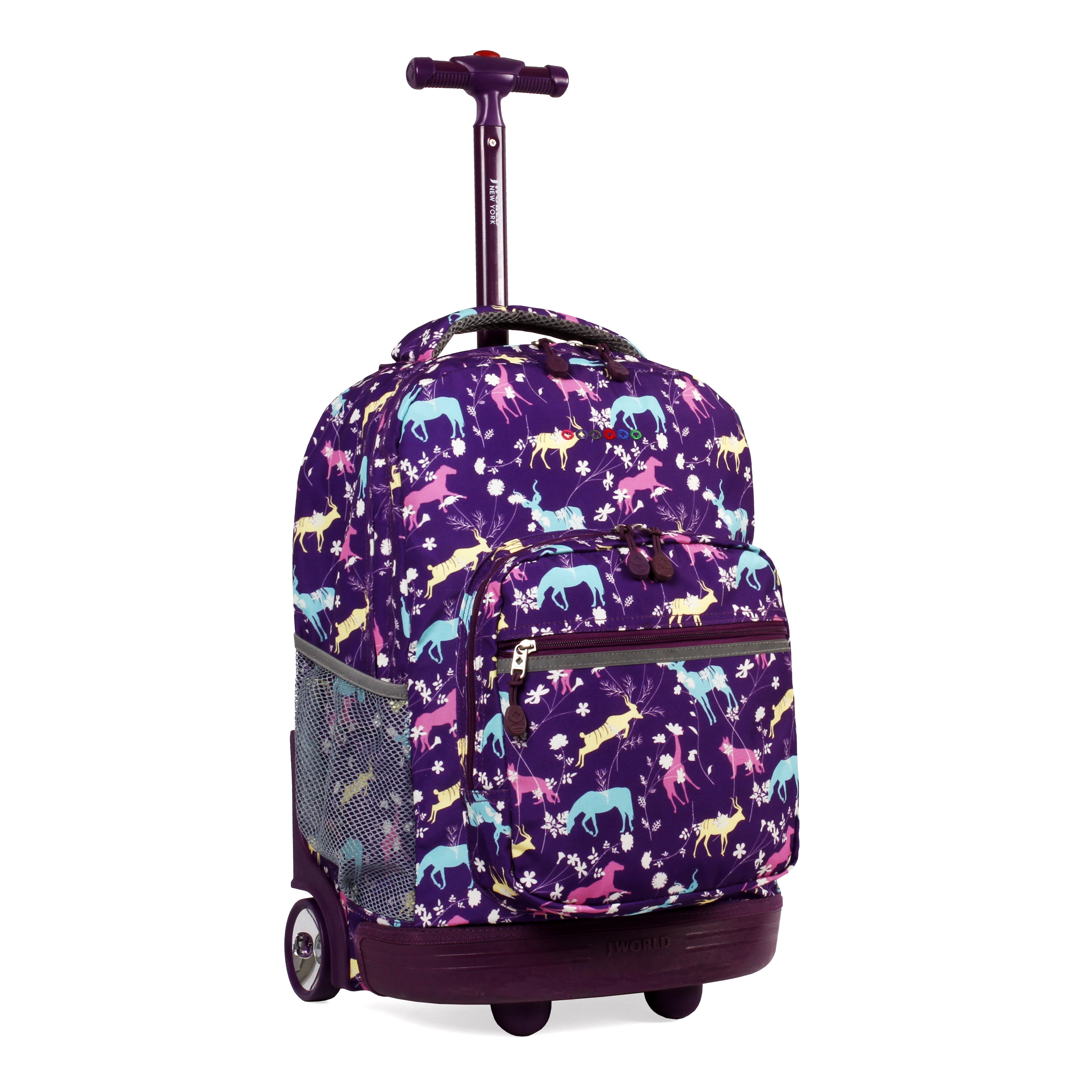 J World Girls Sunrise 18" Rolling Backpack For School And Travel