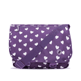 thumbnail image 1 of J World Girls Terry 15" Messenger Bag For School And Travel, Purple Heart, 1 of 6
