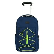 J World Lash Laptop Rolling Backpack 19 inch, Navy/Green