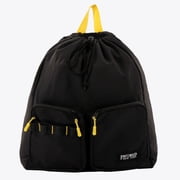 J World Mod Drawstring Backpack, Black/Yellow