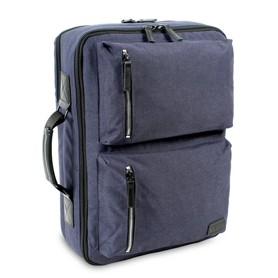 J World New York Adjustable Straps Compatible 19" Laptop Bag, Navy