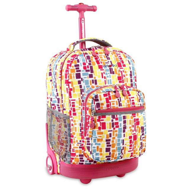 J World Sunrise 18" Rolling Backpack