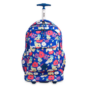J World Sweep Laptop Rolling Backpack, Petals