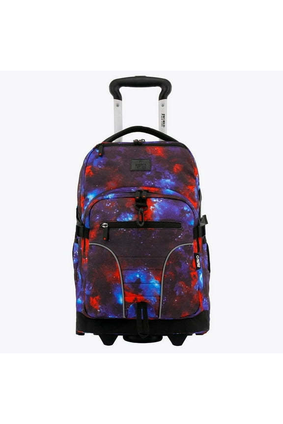 J World Unisex Luna 19.5" Multi-Purpose Laptop Rolling Backpack, Galaxy