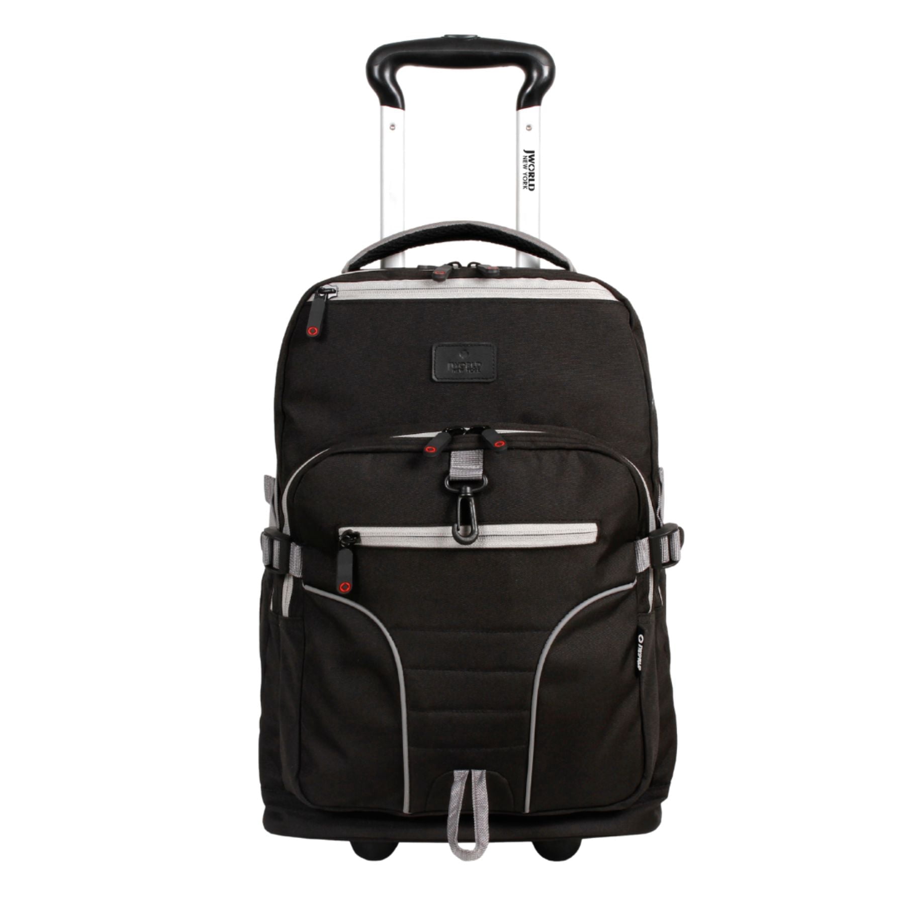 J World Unisex Lunar 19.5" Multi-Purpose Lapotop Rolling Backpack for School and Travel, Black