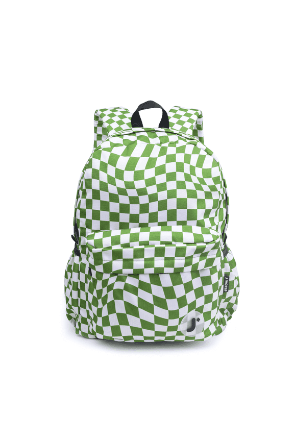 J World Unisex Oz 17" Daily Backpack For School And Travel, Matcha Checkers