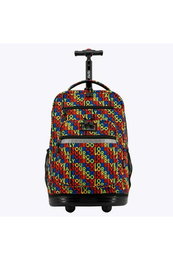 J World Unisex Sundance 20" Rolling Backpack With Laptop Sleeve For School And Travel, RYC