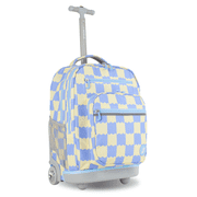 J World Unisex Sundance 20" Rolling Backpack With Laptop Sleeve For School And Travel, Wiggle Blue