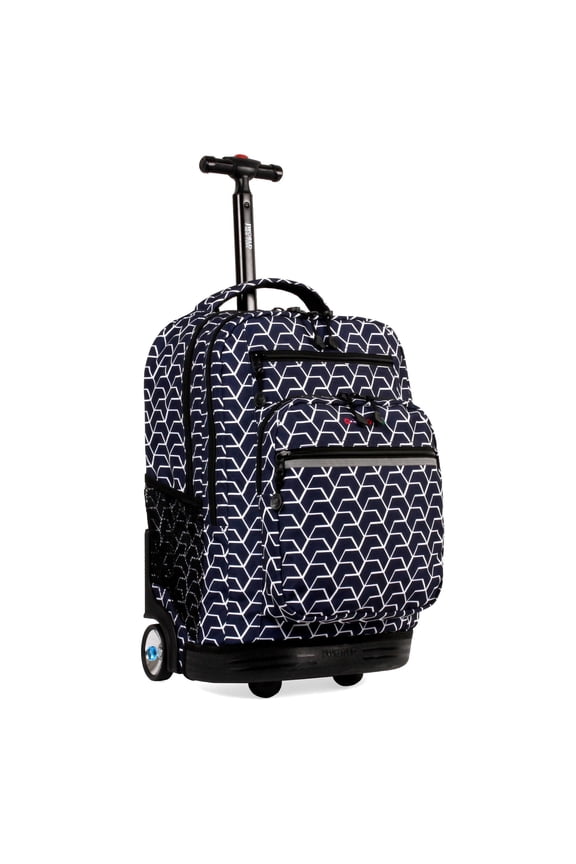 J World Unisex Sundance 20" Rolling Backpack with Laptop Sleeve for School and Travel, Line