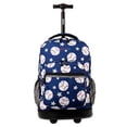 thumbnail image 1 of J World Unisex Sunrise 18" Rolling Backpack For School And Travel, Baseball, 1 of 6