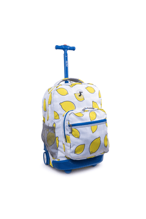 J World Unisex Sunrise 18" Rolling Backpack For School And Travel, Lemona