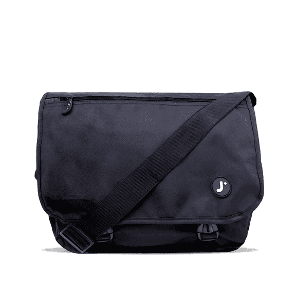 J World Boys Terry 15" Messenger Bag For School And Travel, Black